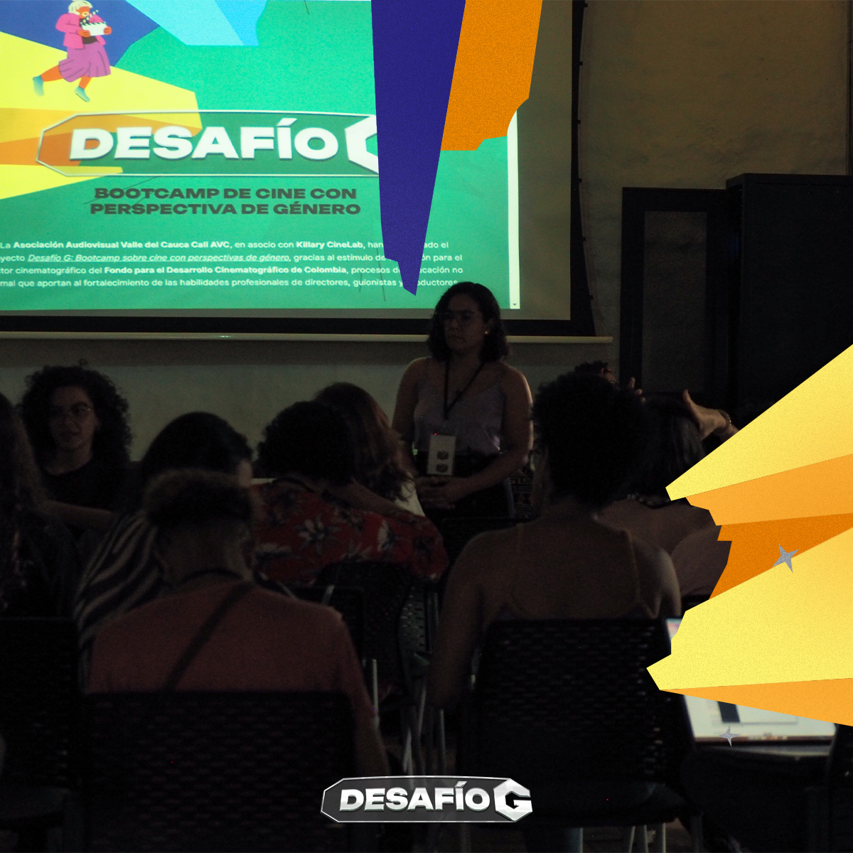 Fotografía a color de jóvenes participantes del bootcamp Desafío G 2024